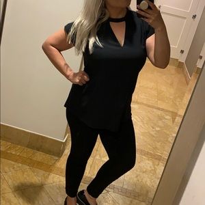 Express Black chocker shirt